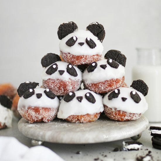 Oreo panda doughnut holes