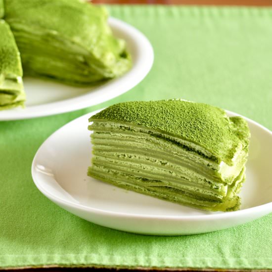 Matcha Mille Crepe Cake