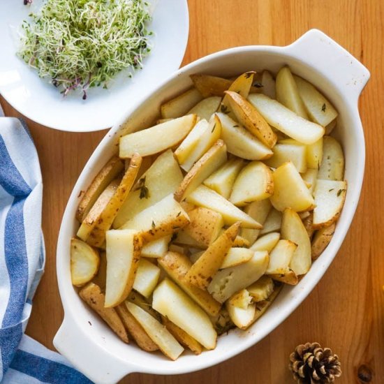 French Potato bake with Herbs