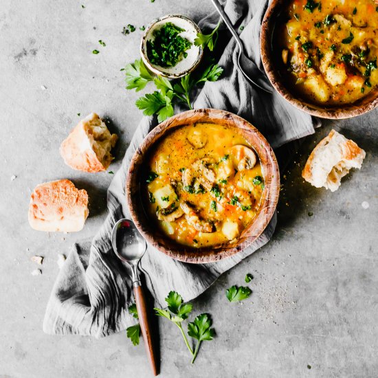 Mushroom Leek Soup Recipe