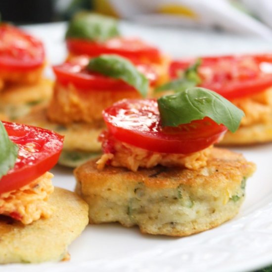 Okra Tomato and Corn Hoecakes