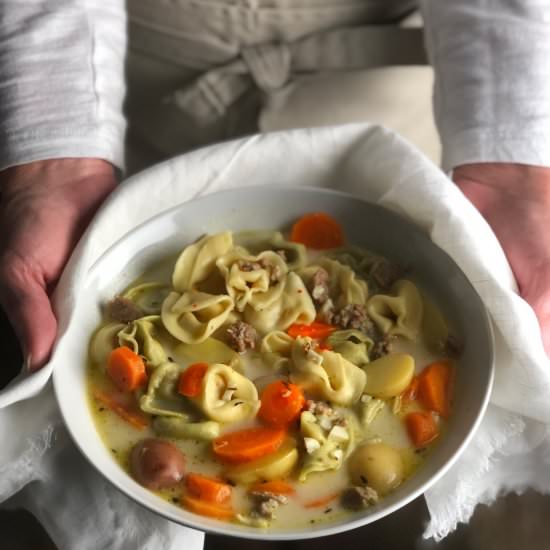 Sausage and Tortellini Soup