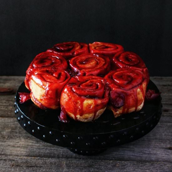 Sourdough Plum Cinnamon Rolls