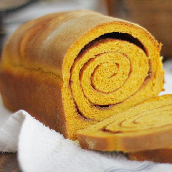 Pumpkin Cinnamon Swirl Bread