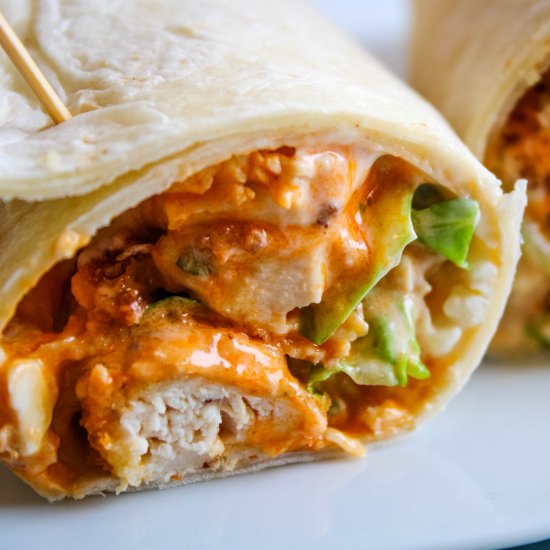 5-Minute Buffalo Chicken Wrap