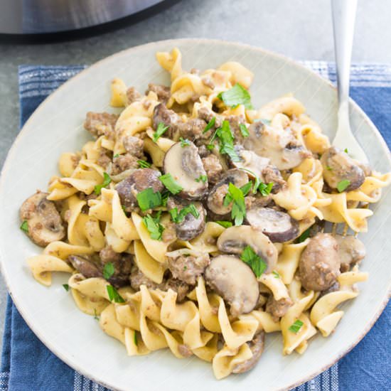 Instant Pot Beef Stroganoff