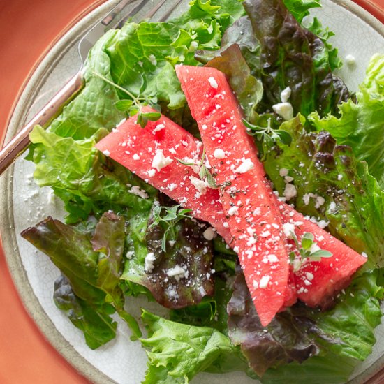 Watermelon Basil Salad