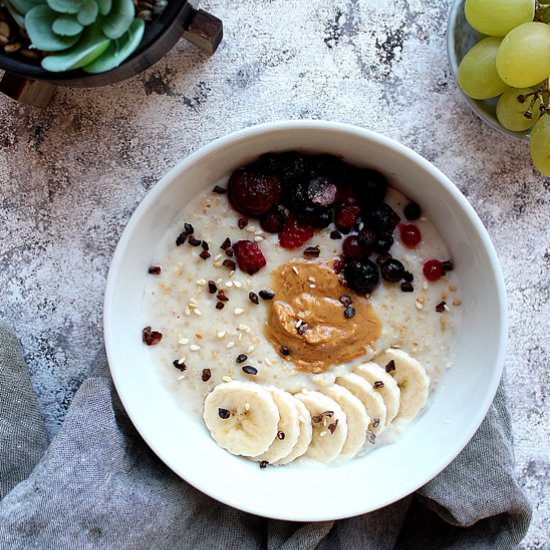 Peanut butter & banana porridge