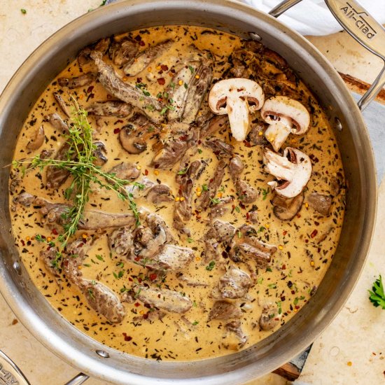 Keto Beef Stroganoff