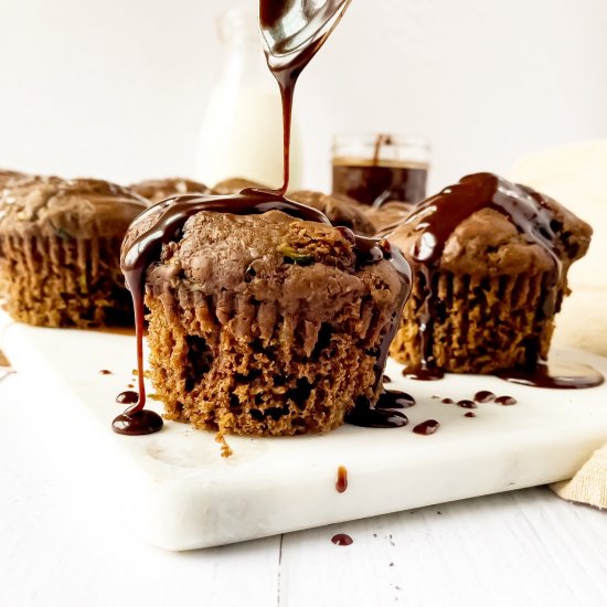 Chocolate zucchini muffins