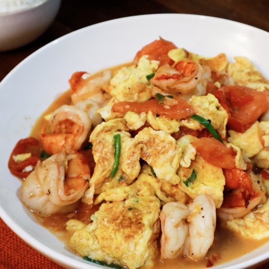 Egg with Tomatoes & Shrimp