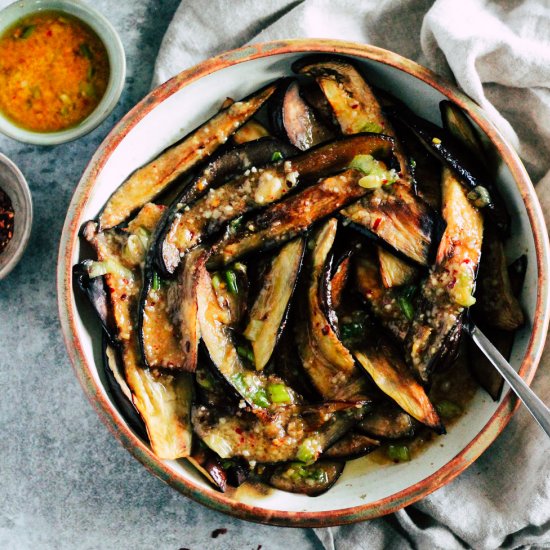 Brown Butter Miso Roasted Eggplant