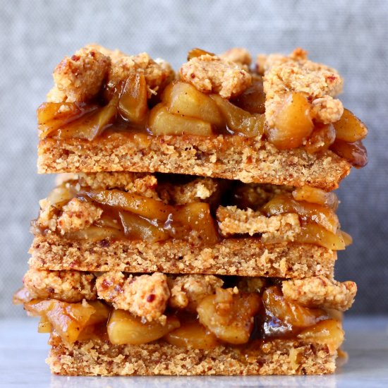 GF Vegan Apple Crumble Bars