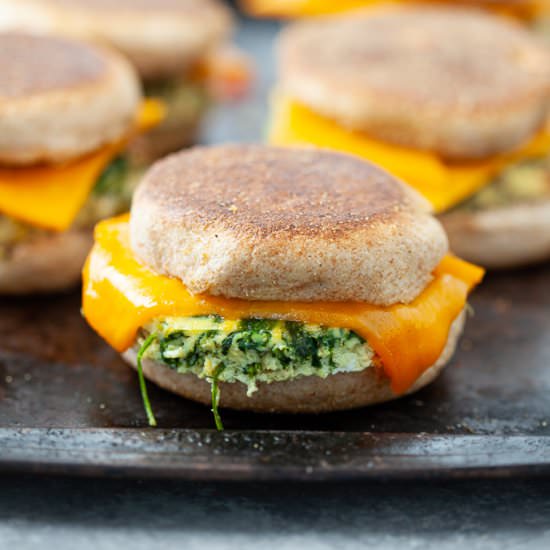 Freezer Veggie Breakfast Sandwiches