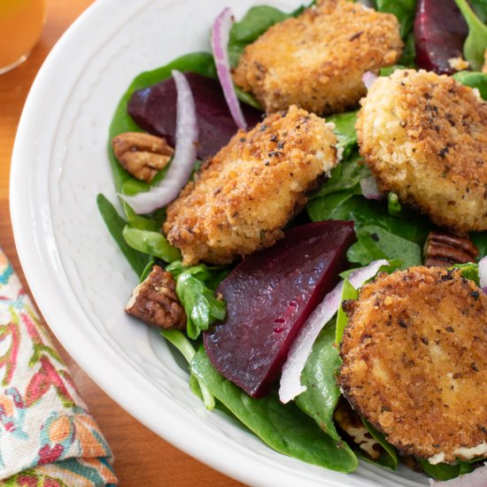 Fried Goat Cheese and Roasted Beet