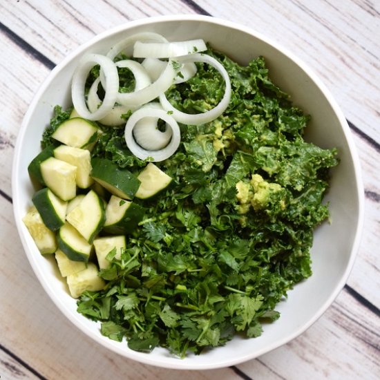 Guacamole Kale Salad