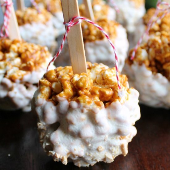 Caramel Apple Popcorn Balls