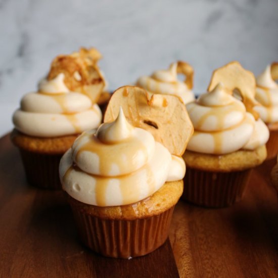 Apple Cupcakes Caramel Cream Cheese