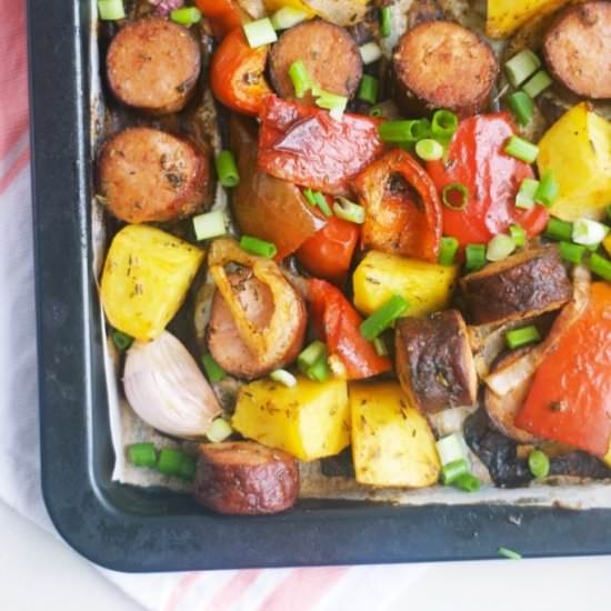 Smoked Sausage And Potatoes Bake