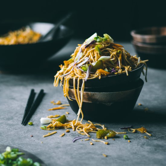 Scrambled Tofu Curry Noodles