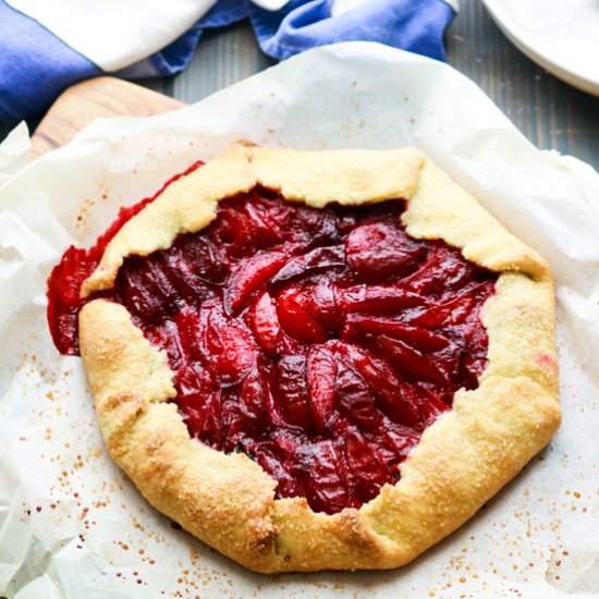 Vegan Plum Rosemary Galette