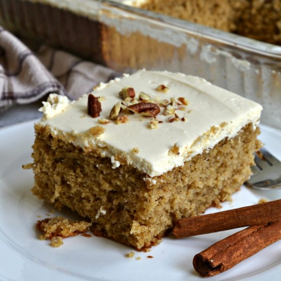 Spice Cake w/ Cream Cheese Frosting