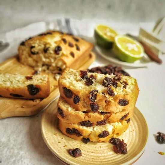 Sweet Lime-Cranberries Cake