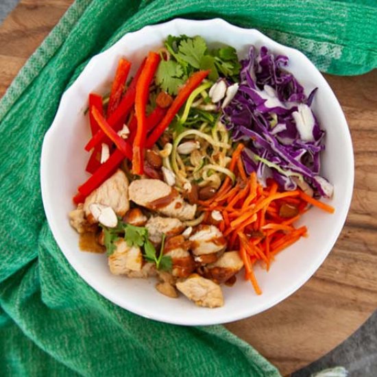 Thai Chicken Zoodle Salad