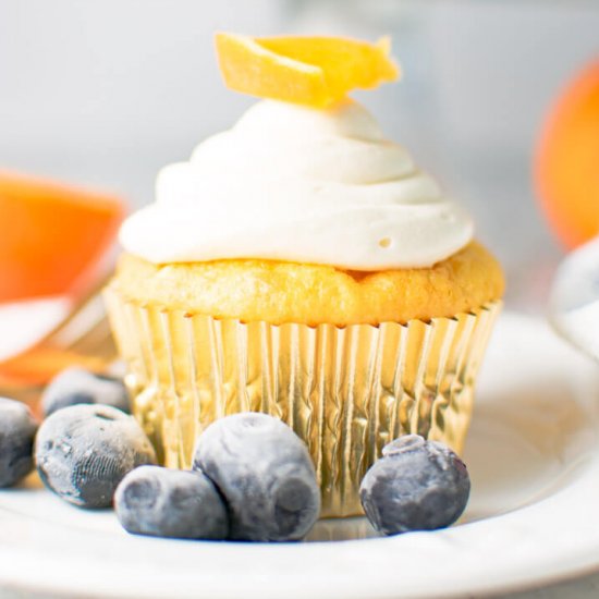 Orange Crunch Cupcakes