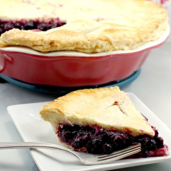 Saskatoon berry pie filling