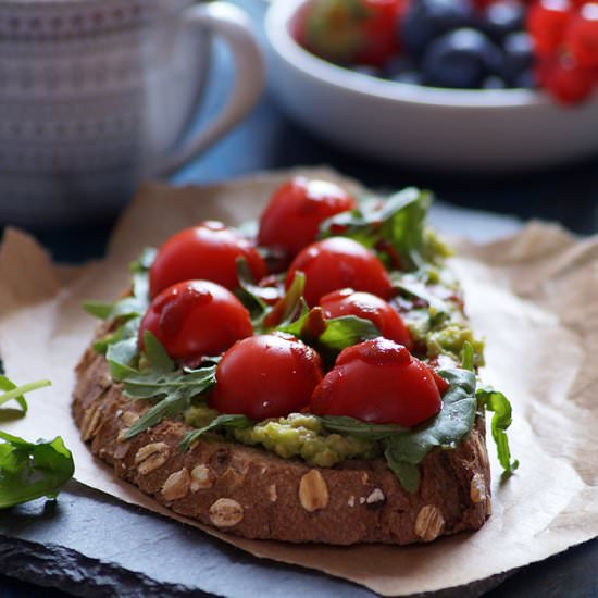 Avocado Cherry Tomato Toast