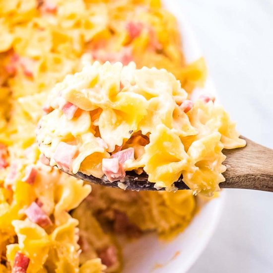 Cheesy Ham Casserole with Pasta