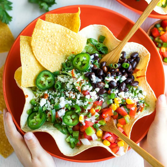 Taco Salad Tortilla Bowls