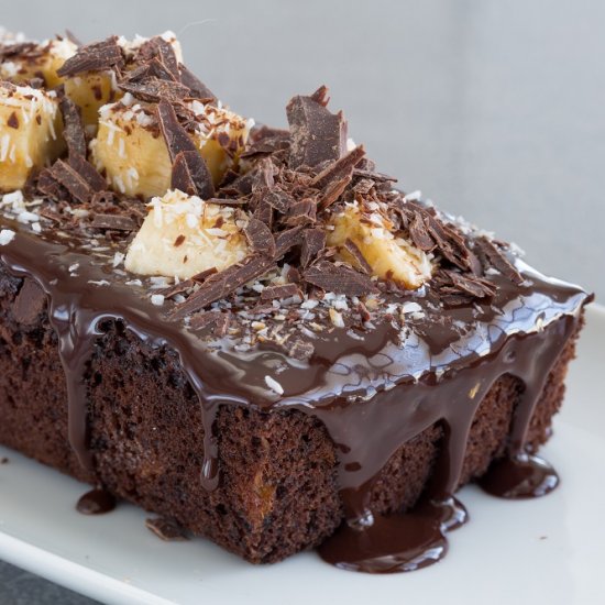 Coconut and Banana Chocolate Cake