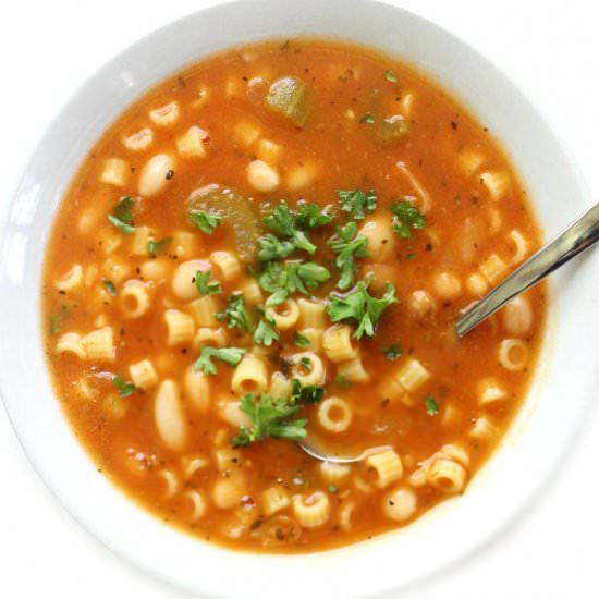 Gluten-Free Pasta e Fagioli (Vegan)