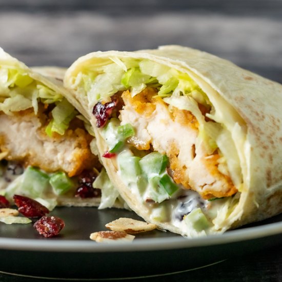 Cranberry Almond Chicken Salad Wrap