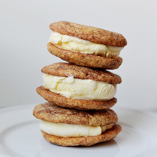 Snickerdoodle Ice Cream Sandwiches