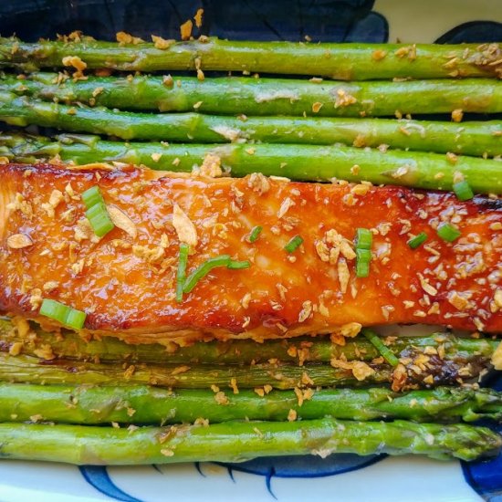 Miso Glazed Salmon with Asparagus