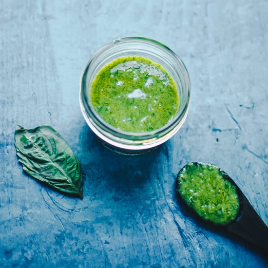 Creamy Basil Vinaigrette (Vegan)