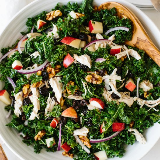 Kale Salad with Apples and Chicken