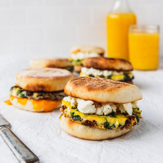 Vegetarian Breakfast Sandwiches