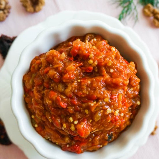 Roasted Pepper Eggplant Relish