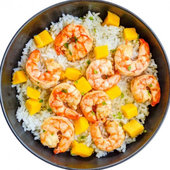 Garlic Lime Shrimp and Coconut Rice