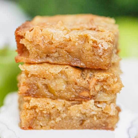 Salted Caramel Chip Apple Blondies