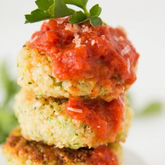 QUINOA ZUCCHINI PARMESAN FRITTERS