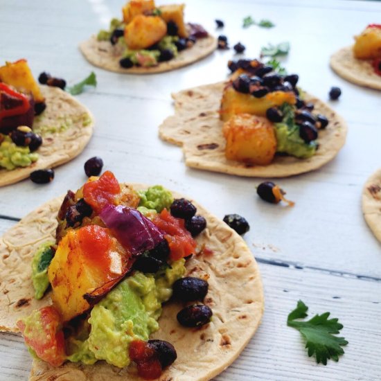 Easy Cajun Yam And Black Bean Tacos