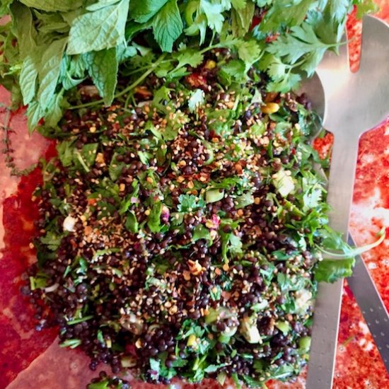 Black Lentil Salad