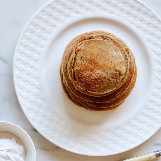 Vegan Pancakes with Chocolate Sauce