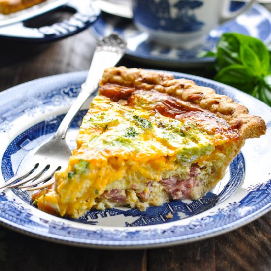 Ham, Cheese and Broccoli Quiche