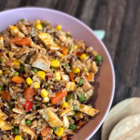 Kid friendly chicken fried rice